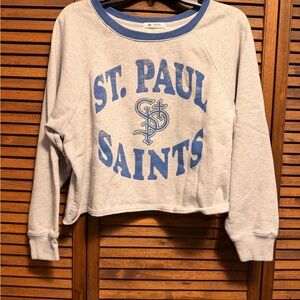 47 Women's Crew Neck Sweater - Gray and Blue